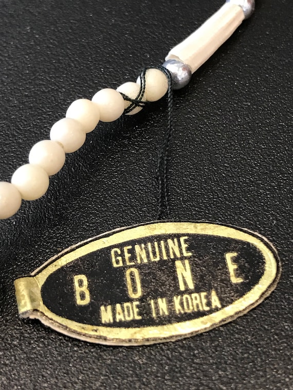 Vintage genuine bone & mother of pearl with bone … - image 2