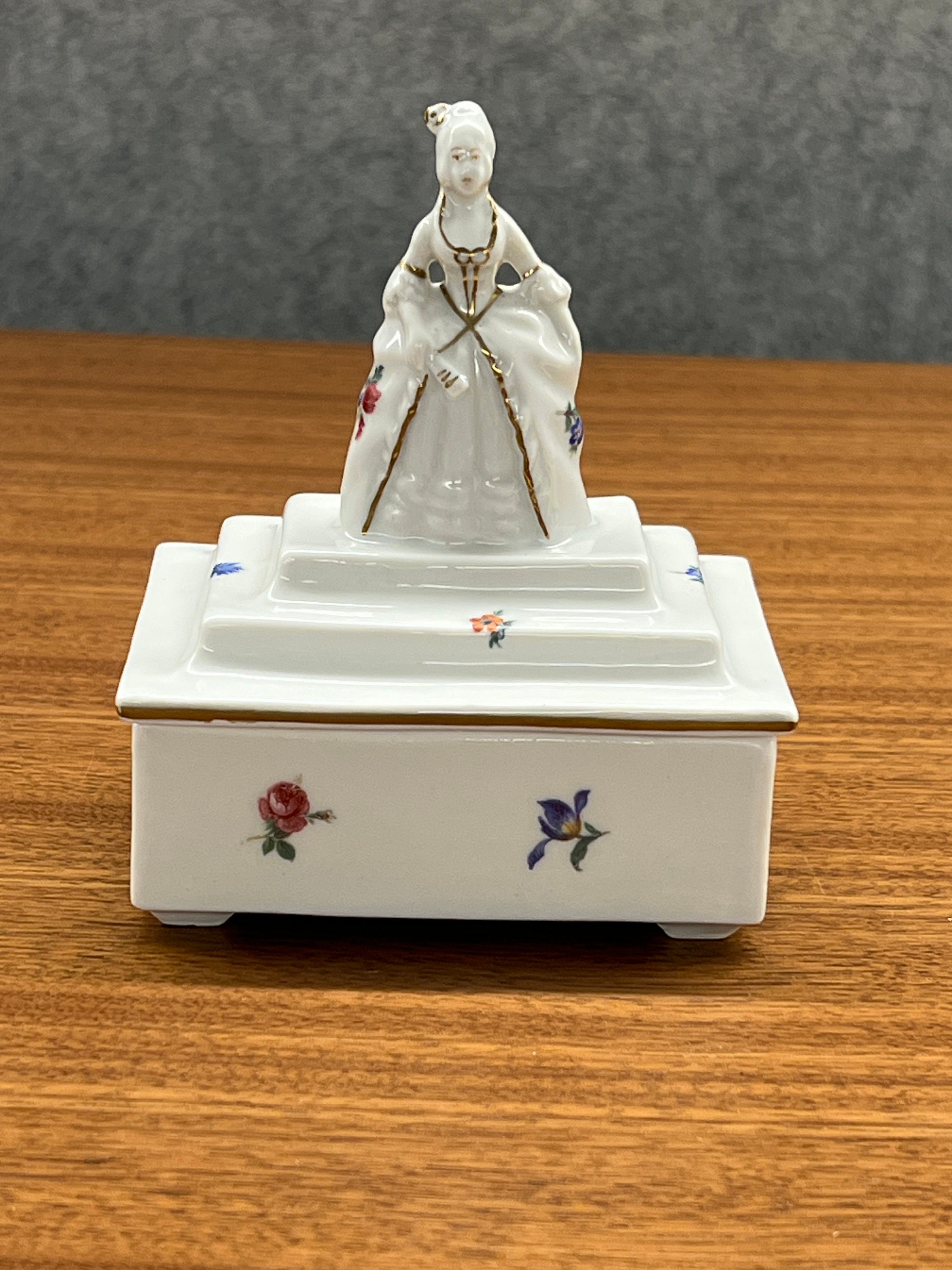 Paint Decoration - Antique Paint Decorated Bride's Box or