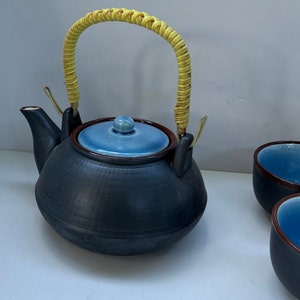 vintage Japanese dime store crackle glaze tea set in original box