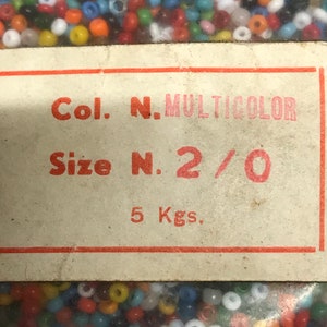 Vintage Venetian glass seed (sead) bead jumbo wholesale lots 10 ounces approx. 248 grams multi-colors image 4