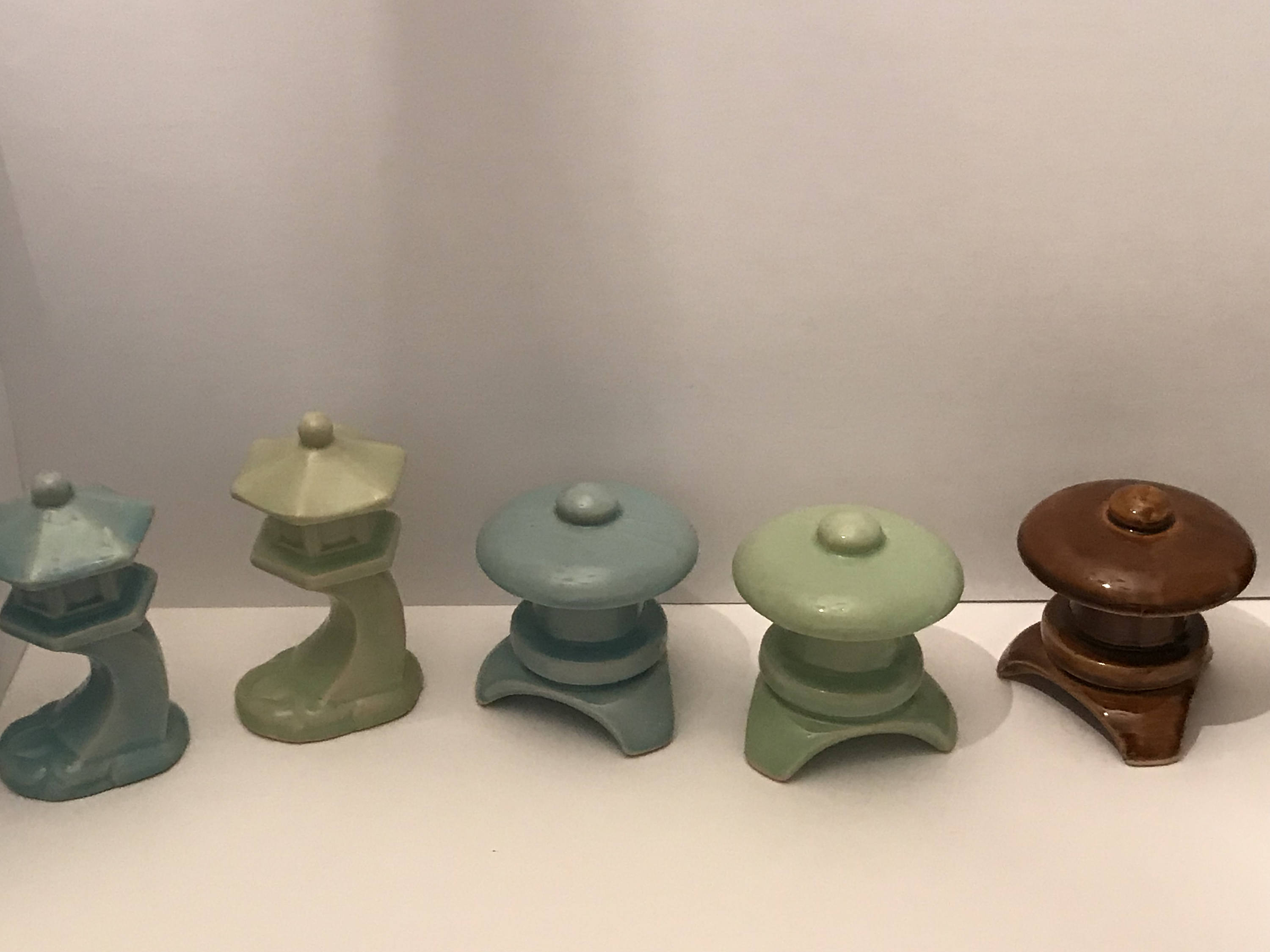 Vintage Garden Glazed Bonsai Ceramic Ornaments Set of Two - Etsy