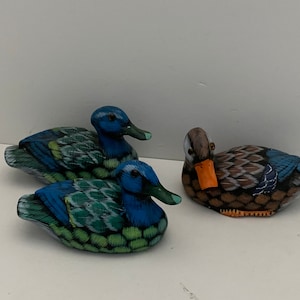 vintage dime store hand painted miniature duck decoy 2 color styles to choose from