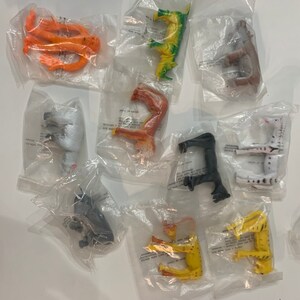 vintage dime store set of 10 rubber bendy animals 1970&#39;s.