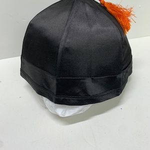 Vintage dime store traditional Japanese black hat with tassel. image 1