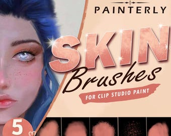 Painterly Skin Brushes for Clip Studio Paint, Skin Rendering Brush Set, Digital Painting Brushes, CSP Artist Tools, Portrait Painting