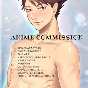 oc character, rpg anime manga, character commission and design, custom anime art commission (OC, D&D, Fanart, Game, Vtuber)