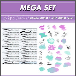 Mega Set brushes for Manga Studio 5 and Clip Studio Paint