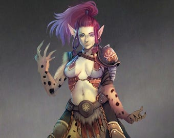 Gift for nerd friend| Custom D&D Character|Commission Witch, Tiefling, Portrait ,full body| Fantasy Illustration | TTRPG Digital Art