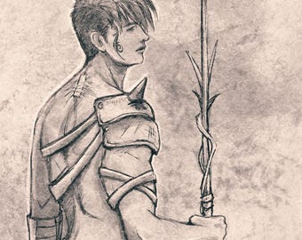Custom Fantasy Character Commission, DnD Character Art, OC Portrait Illustration, Personalized Digital Sketch, Hand Drawn Fantasy Art, Gift