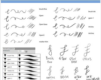 The perfect ink brushes for Photoshop.Digital tool  INK BRUSH MANGA
