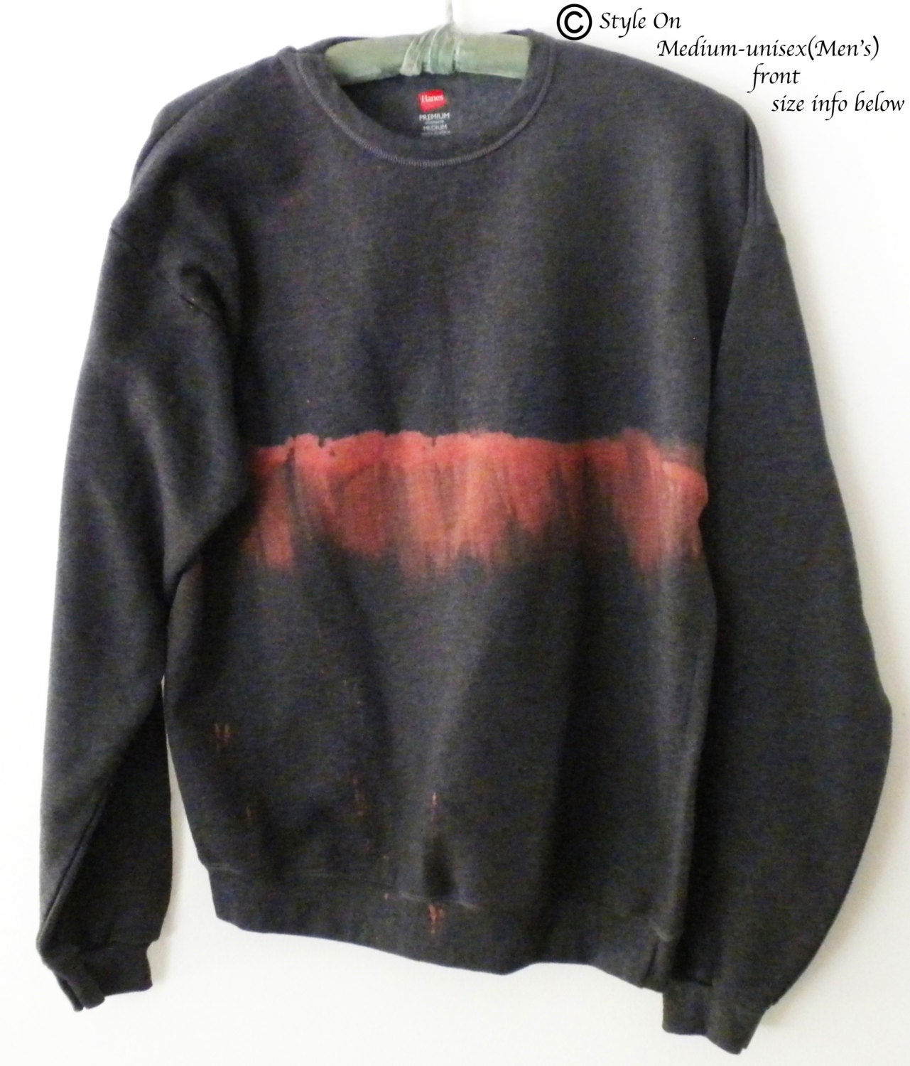Sweatshirt Gray crewneck sweatshirt tie dye jumper acid