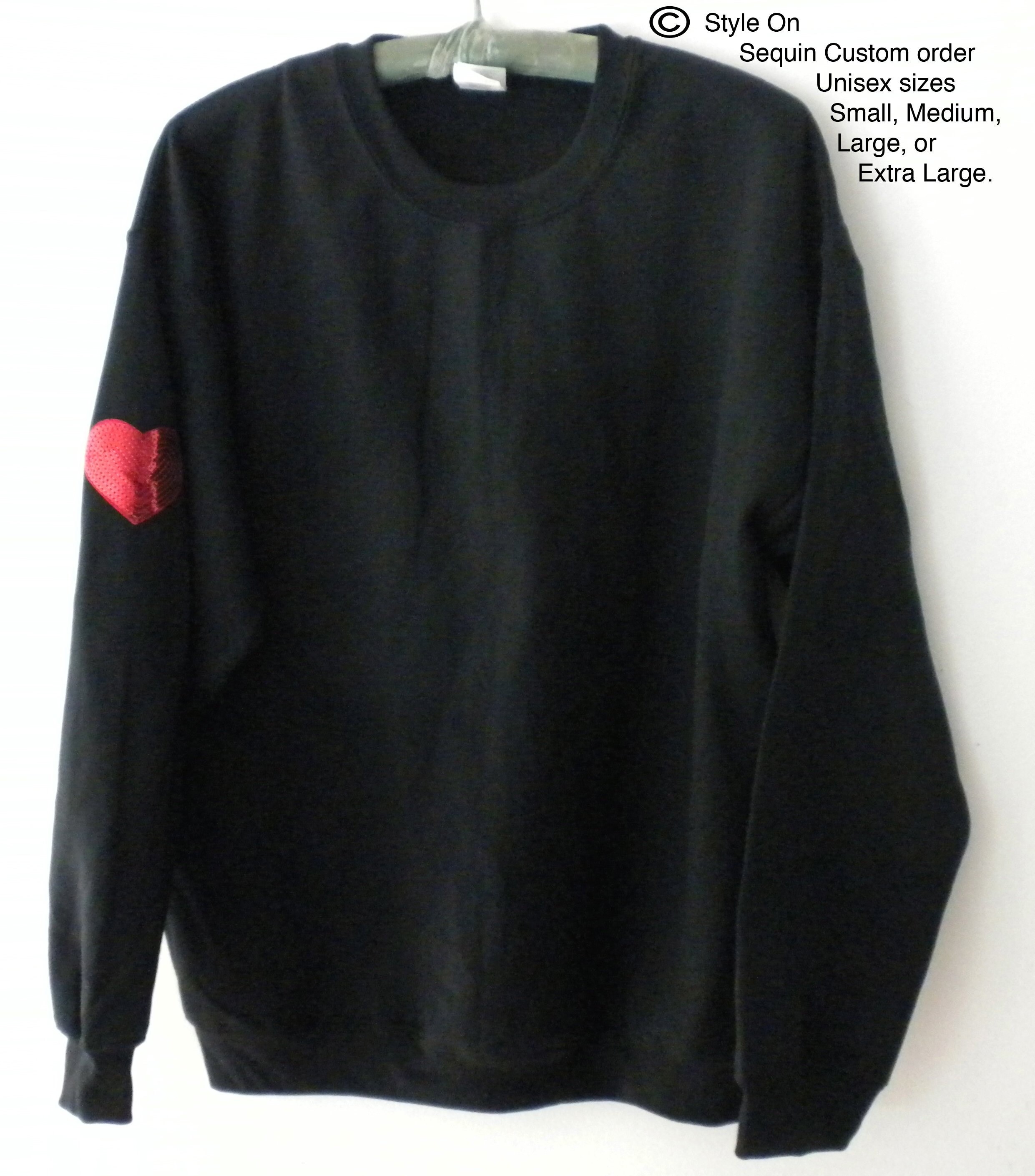 custom sequin sweatshirt
