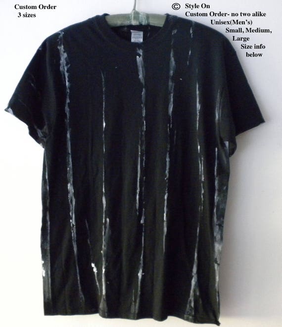 Black and White Tee Shirt Graphic Tee Shirt Tie Dye Acid Etsy