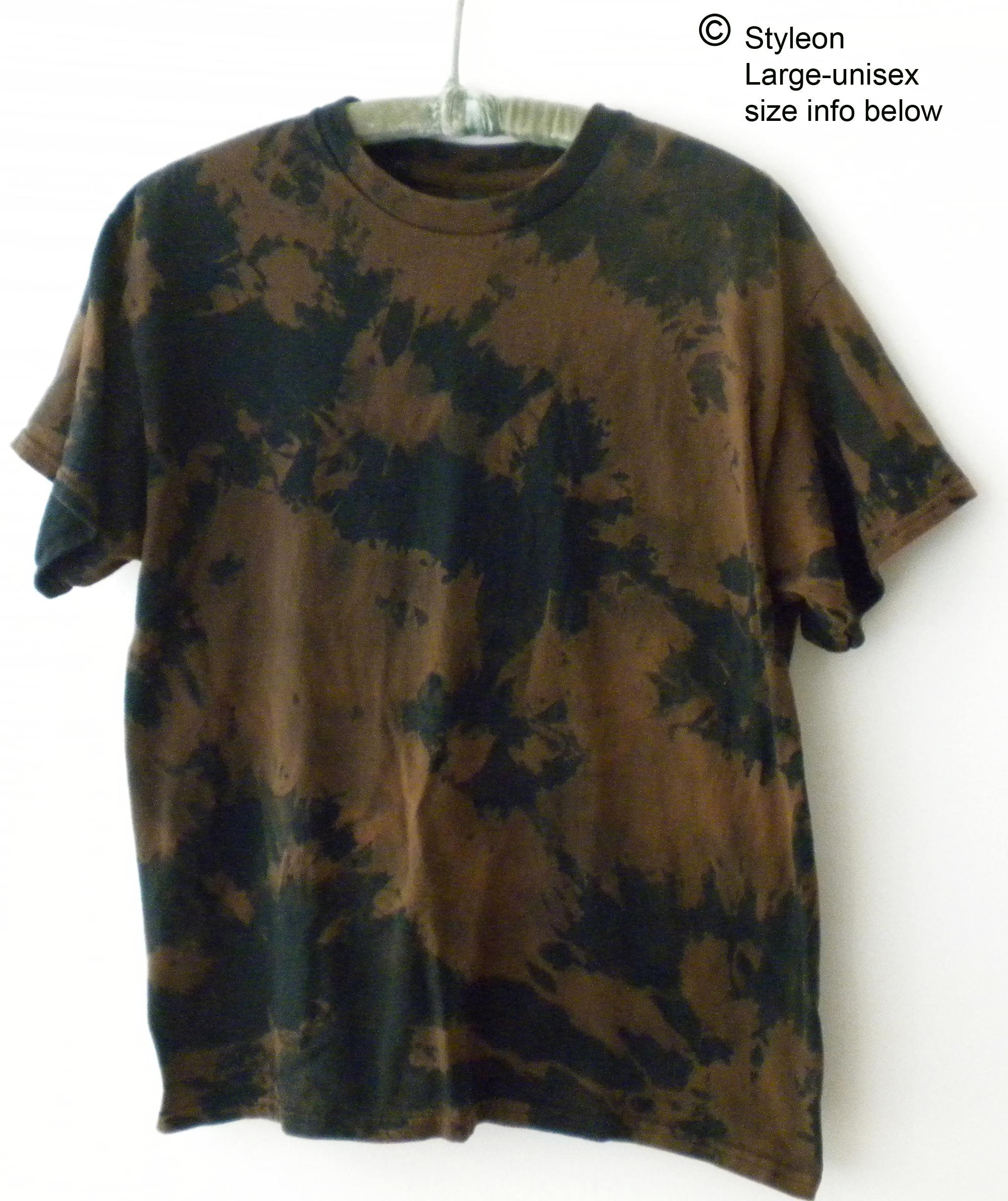 Tie Dye Black T-shirt, Acid Wash Tee Shirt, Grunge, Rocker