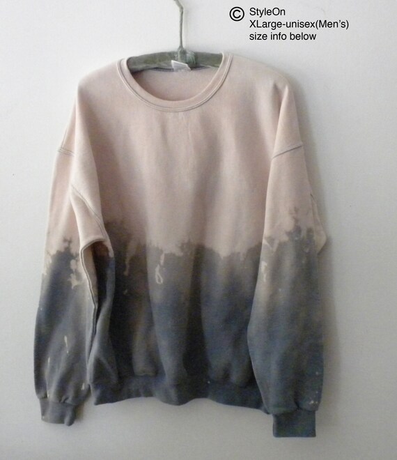 Dip Dye Sweatshirt Pink Acid Wash 