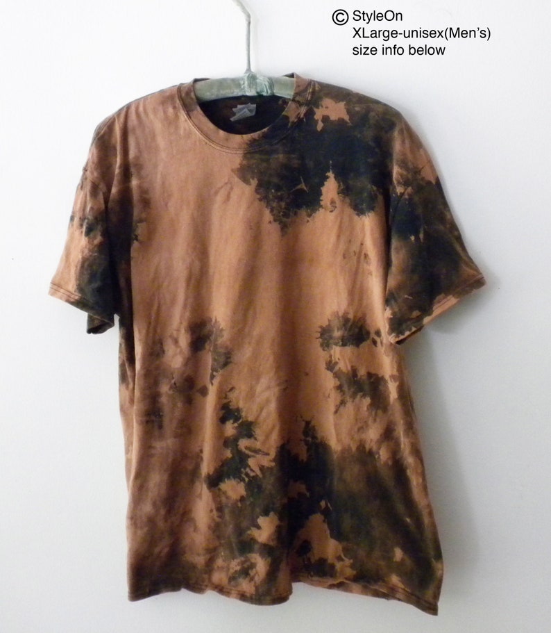 Tie dye T Shirt Black Acid Wash Tee shirt reverse tie dye Etsy