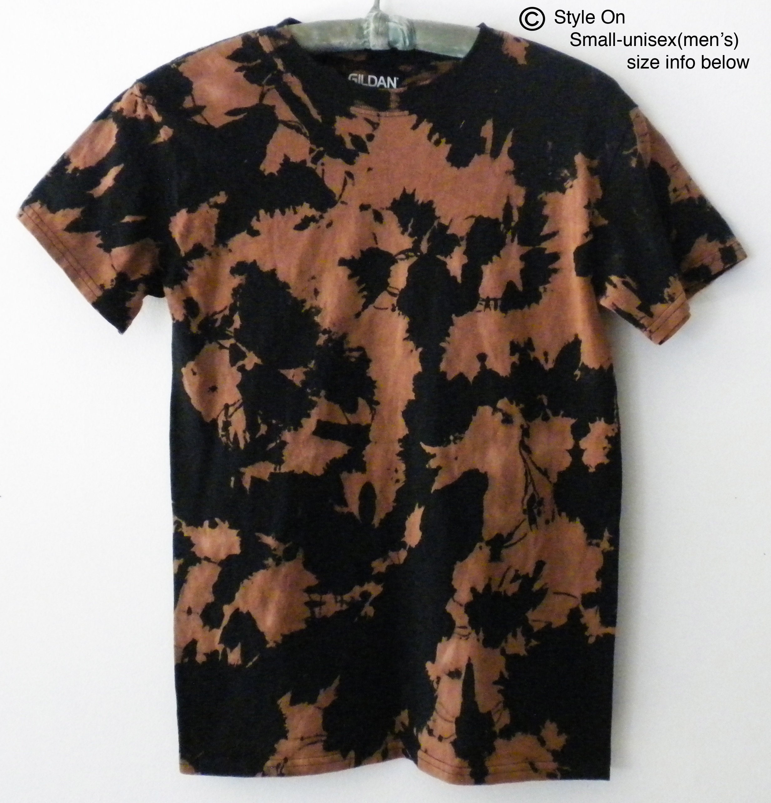 reverse tie dye black shirt