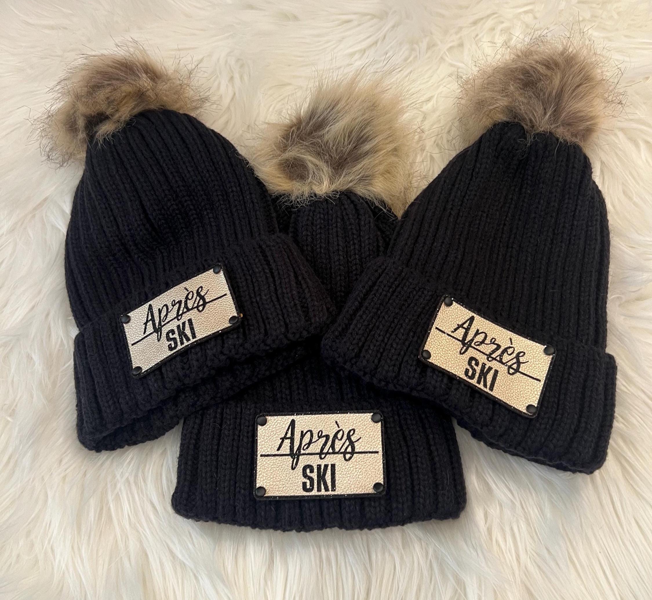 Leprechaun Sheepskin Company Shearling Hat Medium Black Ski Aspen The Aspen Sheepskin Hats Made in the USA-Aspen Hat main image 3