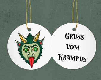 Ceramic Krampus Christmas Ornament