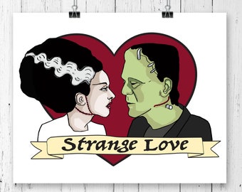 Bride of Frankenstein Print 10" x 8"