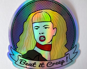 Holographic Beat it Creep Vinyl Sticker