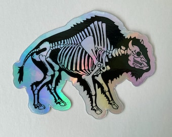 Holographic Electric Buffalo Vinyl Sticker