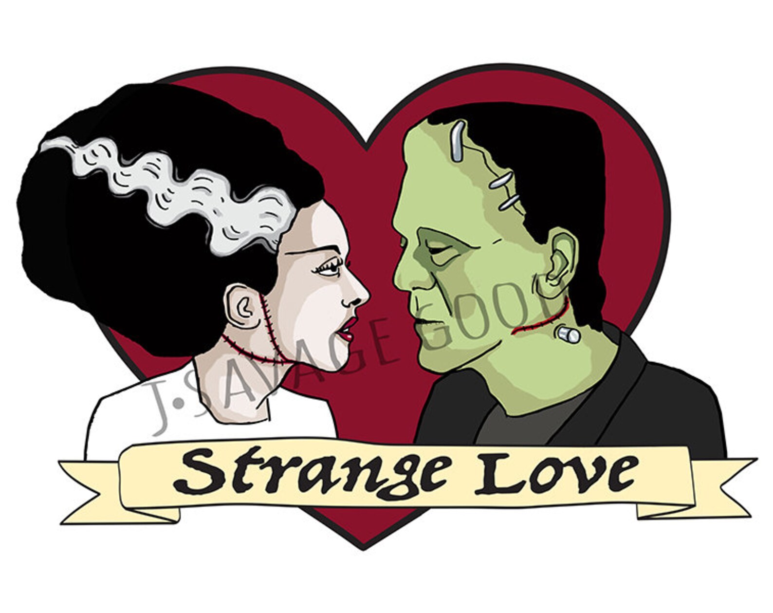 Bride of Frankenstein Print 10 X 8 - Etsy