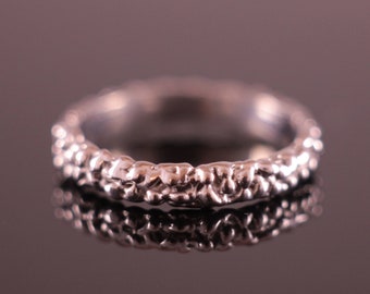 3mm Organic Textured Wedding Band