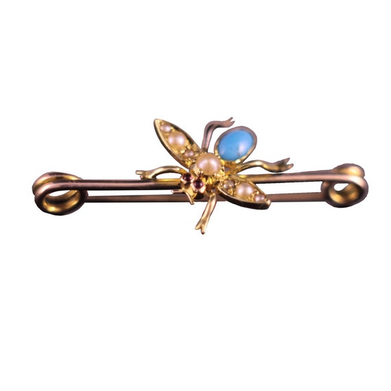 Antique Victorian Insect Fly Pin Brooch - image 1