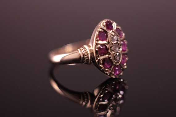 c.1850's Ruby and Diamond Ring Victorian - image 5