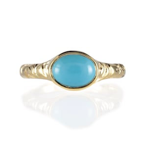 Oval Turquoise Georgian Era Style Ring