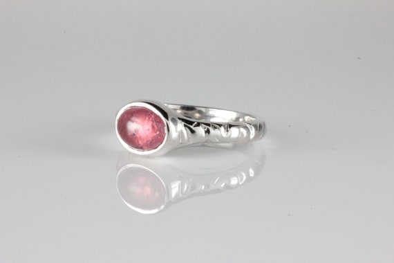 Georgian Style Oval Pink Tourmaline Ring