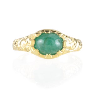 Oval Emerald Georgian Style Ring