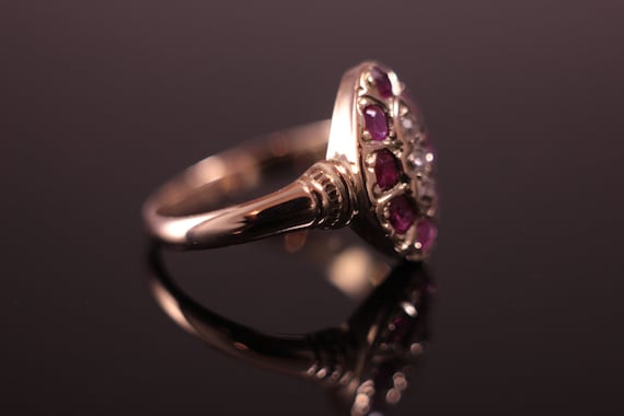 c.1850's Ruby and Diamond Ring Victorian - image 6