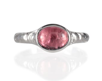 Georgian Style Oval Pink Tourmaline Ring