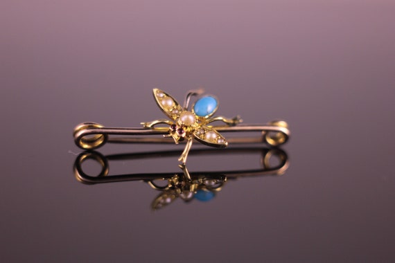 Antique Victorian Insect Fly Pin Brooch