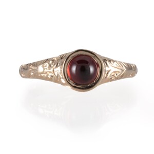 Garnet Cabochon Victorian style Ring