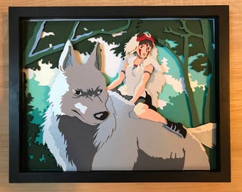11x14: Princess Mononoke Shadowbox