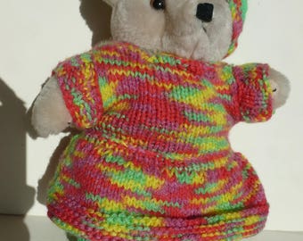 Teddy bear with knitted outfit