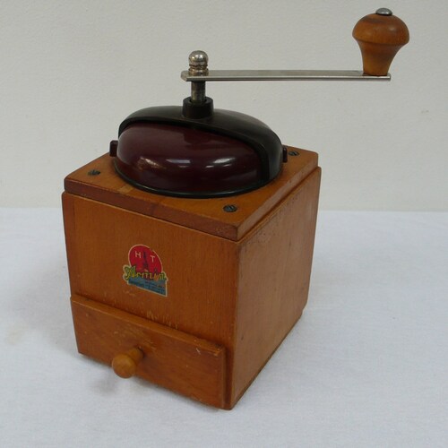 1950s Armin Troesser Coffee Grinder w/ Bakelite Lid No. 426, thoroughly shops cleaned + works great Vintage Germany, コーヒーグラインダー, 커피 빻는 기구