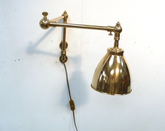 Wall Lamp Brass Ship Map Reading Lamp double Swivel Arm Lamp 60s