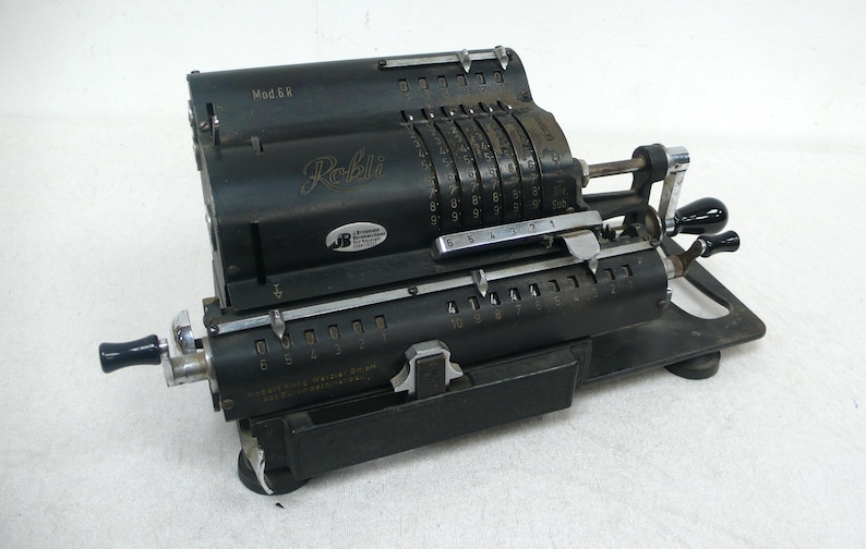 W Robi Num 1940s ROKLI Manual Calculator Hand-cranked Calculator Type R6 From ...
