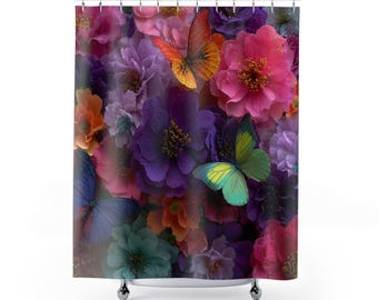 The "Butterfly Social" Shower Curtain