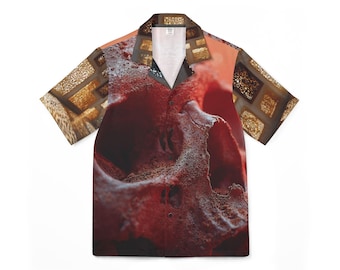 Crimson Dust & Lattice Light Shirt
