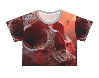 Crimson Skull Crop Top