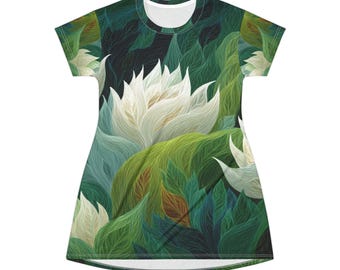 The Tranquil Lotus T-Shirt Dress