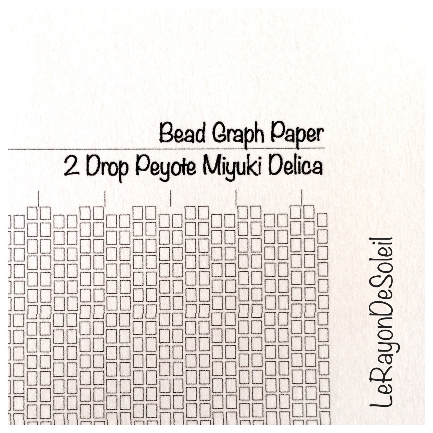 graph paper 2 drop peyote miyuki delica beads diy jewelry etsy
