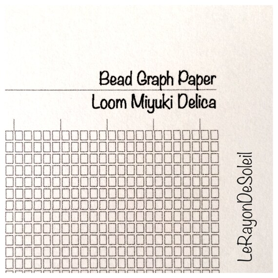 graph paper loom miyuki delica beads diy jewelry design etsy bead loom graph paper