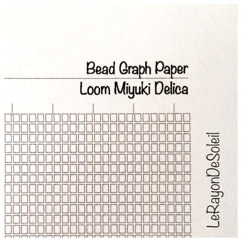 Download Graph paper loom Miyuki Delica beads. DIY jewelry design | Etsy