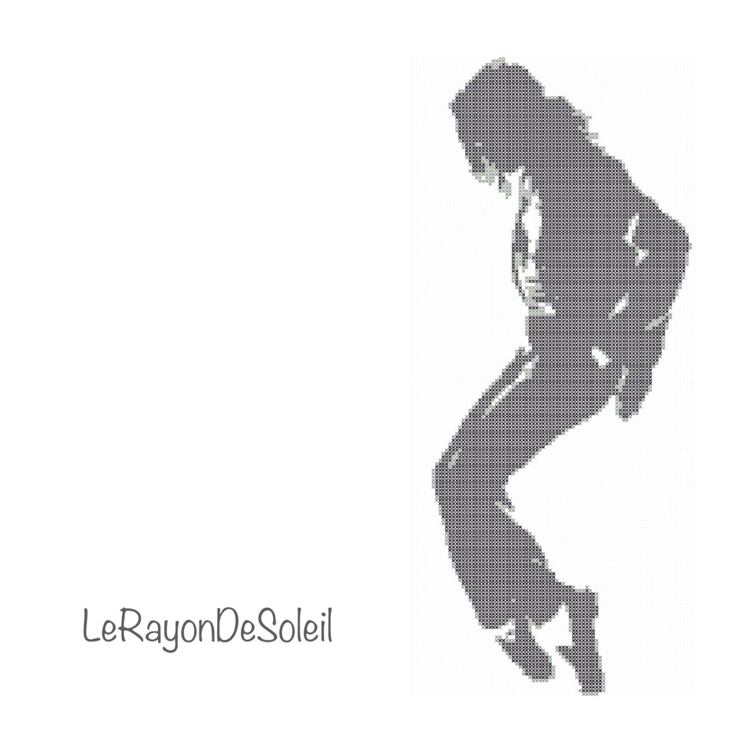 Cross stitch pattern Michael Jackson silhouette | Etsy